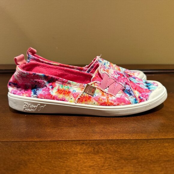 Blowfish Malibu Venus-K for Kids Slip-on Sneakers in Hot Pink Milky Way, SIze 5 - Picture 2 of 8